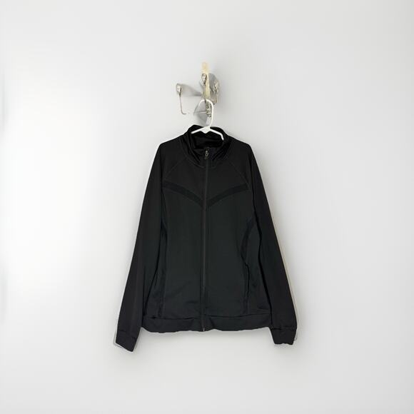 Fabletics Jacket Women Size S Black Full Zip Vent Pockets Athletic Performance - Picture 1 of 8